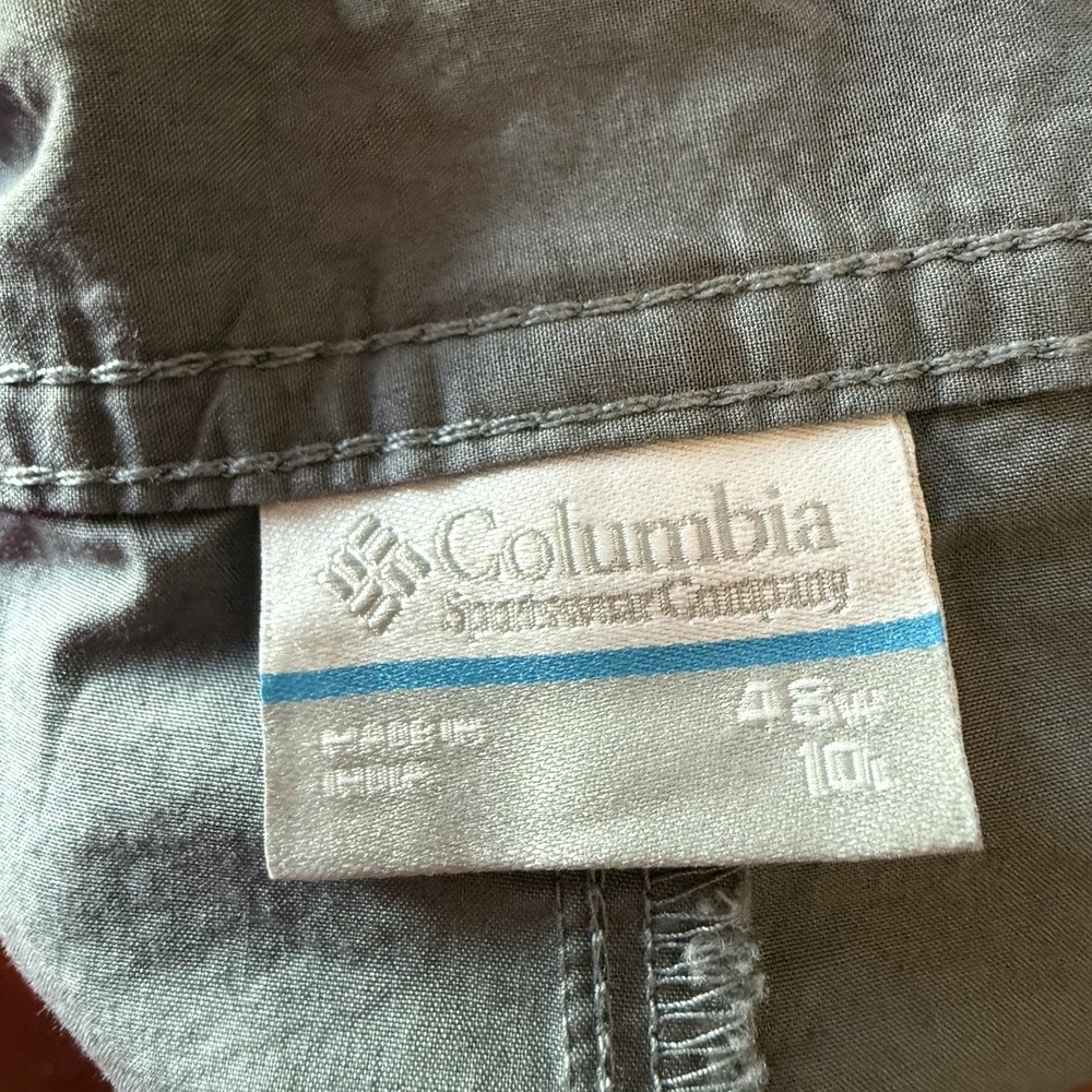 Men's Columbia Chinos 48 Waist 10" Inseam Shorts Excellent Charcoal Gray - Picture 4 of 5